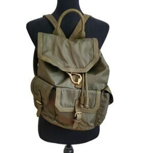 Madden Girl Dark Olive Green Backpack Shoulder Bag Drawstring Purse